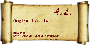 Angler László névjegykártya