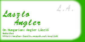 laszlo angler business card